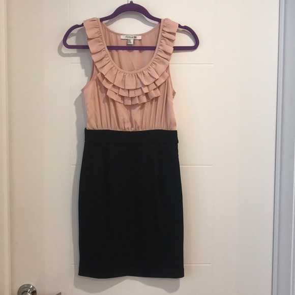 Forever 21 Dresses & Skirts - Forever 21 Pink and Black Ruffle Dress